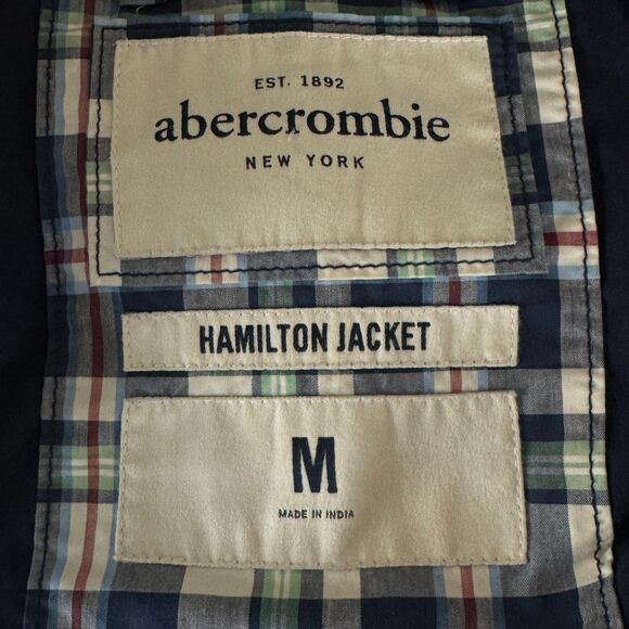 Abercrombie Fitch Kids Hamilton Jacket Plaid  Zip Up Y2K Boy's Size Medium - Picture 3 of 7